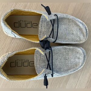 Hey Dude Wendy size 8 chambray white blue